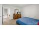 Cozy bedroom featuring plush carpet and a dresser with a mounted mirror and TV at 2527 Linhay Dr, Charlotte, NC 28216