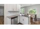 Bright kitchen features stainless steel dishwasher, double sink, white cabinets, and granite countertops at 2527 Linhay Dr, Charlotte, NC 28216