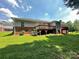 View of the backyard and wooden deck at 2541 26Th Ne Ave, Hickory, NC 28601