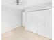 Comfortable bedroom featuring neutral carpet, double closet, and ceiling fan at 2541 26Th Ne Ave, Hickory, NC 28601