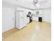 Kitchen with white cabinetry, black appliances, and tile flooring, offers a functional and clean space for cooking at 2541 26Th Ne Ave, Hickory, NC 28601