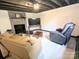 Basement featuring a fireplace, couch, and TV at 3115 Falling Creek Rd, Hickory, NC 28601
