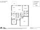 Detailed floor plan of a home featuring a primary bedroom, two additional bedrooms, and an attached garage at 4511 Hunton Dale Nw Rd, Concord, NC 28027