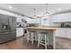 Eat-in kitchen featuring stainless steel appliances and butcher block island at 6313 Weddington Rd, Concord, NC 28027