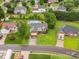Expansive aerial view of the home showcasing its well-kept lawn and neighborhood at 116 Birchwood Ct, Mount Holly, NC 28120