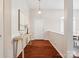 Foyer features wood floors, light beige walls and a white door that provides access to the exterior at 116 Birchwood Ct, Mount Holly, NC 28120