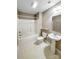 Bathroom with a combination tub and shower, toilet, and a pedestal sink at 1625 Damascus Cir, Conover, NC 28613