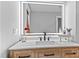 Bathroom featuring a sink with a light wood vanity, and well lit mirror at 166 Rumple Hill Dr, Statesville, NC 28677