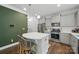 Modern kitchen features a center island, stainless steel appliances, and sleek gray cabinetry at 2034 Houle Ln, Charlotte, NC 28214