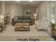 This is a virtually staged living room with a cozy seating area and natural light at 228 31St Avenue Ne Ct, Hickory, NC 28601
