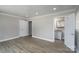 Bedroom with updated bathroom, closet, and modern flooring at 2617 Shady Lane Ave, Concord, NC 28027