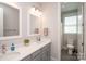 This bathroom features double sinks, white countertops, and a toilet area at 282 Auburn View Rd, Rock Hill, SC 29730