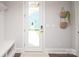Charming entryway with a view to the backyard, featuring a bench and stylish decor at 282 Auburn View Rd, Rock Hill, SC 29730