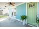 Charming front porch featuring rocking chairs and a ceiling fan, perfect for relaxing and enjoying the outdoors at 282 Auburn View Rd, Rock Hill, SC 29730