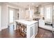 Modern kitchen featuring a large island, white cabinets, stainless steel appliances, and pendant lighting at 282 Auburn View Rd, Rock Hill, SC 29730