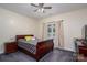 Bedroom with a window and a ceiling fan with overhead light at 3103 Richview Dr, Crouse, NC 28033