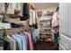 Organized walk-in closet featuring hanging rods and shelving for ample storage space at 3103 Richview Dr, Crouse, NC 28033