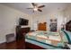 This main bedroom features hardwood floors, a walk-in closet, and two dressers at 3103 Richview Dr, Crouse, NC 28033