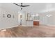 Open concept living and kitchen area with hardwood floors and modern appliances at 315 Wood Duck Loop, Mooresville, NC 28117