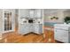 Cozy kitchen featuring ample cabinet space and hardwood floors at 4007 Black Oak Rd, Hickory, NC 28602