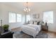 Bright bedroom with hardwood floors, neutral decor, and lots of natural light from two windows at 4203 Walker Rd, Charlotte, NC 28211