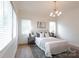 Bright bedroom with hardwood floors, neutral decor, and lots of natural light from two windows at 4203 Walker Rd, Charlotte, NC 28211