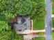 Aerial shot displaying a well-maintained property with a mix of greenery and residential space at 4644 Snow Dr, Harrisburg, NC 28075