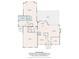 Detailed floor plan of main level, highlighting living spaces, kitchen, and garage layout at 4644 Snow Dr, Harrisburg, NC 28075