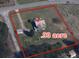 Aerial view showing the property is .93 acres and shows proximity to surrounding neighborhood and landscape at 6229 Mountain Grove Rd, Hickory, NC 28602