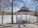 Lakefront gazebo offers a relaxing spot with picturesque views, enhancing the community's charm at 714 Deerbrook Ln, Tega Cay, SC 29708