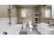 Bright bathroom features a free standing tub, walk in shower, and sleek vanity at 751 Northbrook Iii School Rd, Vale, NC 28168