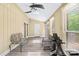 Bright and spacious sunroom with large windows, skylights, and natural wood flooring at 7528 Red Oak Ln, Charlotte, NC 28226