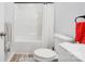 Neutral bathroom showcasing a tub/shower combo, modern fixtures, and clean aesthetic at 812 Kings Rd, Shelby, NC 28150