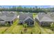 Aerial view of a home with a screened porch and backyard at 9435 Liberty Hill Dr, Mint Hill, NC 28227