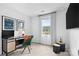 Modern office with a stylish desk, decor, and a large window at 999 Rushing Ln # 13, Fort Mill, SC 29715