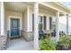 Inviting front porch with classic columns and shade at 11116 Godwit Ln, Charlotte, NC 28278