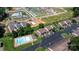 The aerial view of this apartment complex shows ample parking, a sparkling pool, and community areas at 1330 5Th Ne St # 11, Hickory, NC 28601