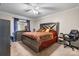 This bedroom features a large bed, dresser and closet in neutral tones at 1330 5Th Ne St # 11, Hickory, NC 28601