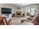 Comfortable living room featuring a stone fireplace and an open layout at 1330 5Th Ne St # 11, Hickory, NC 28601