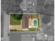 Aerial view with property lines showing a house with a pool and large backyard at 1613 Spangler Dr, Shelby, NC 28150