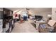 Bright bedroom features a large space with desk area, vaulted ceilings, and a ceiling fan at 2024 5Th Street Nw Pl, Hickory, NC 28601