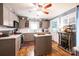 Well-appointed kitchen with stainless steel appliances, central island, and hardwood floors at 2024 5Th Street Nw Pl, Hickory, NC 28601