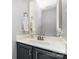 Modern bathroom with a vanity and sink, a large mirror, and neutral tones at 270 Kilmer Ln, Mooresville, NC 28115
