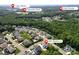 This aerial shot shows the location of the house in relation to nearby landmarks at 509 Abelia Ln, Tega Cay, SC 29708