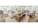 Open concept home with living room flowing into dining area; hardwood floors at 601 Cherokee Rd, Charlotte, NC 28207