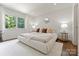 Bright main bedroom with large window and a soft, neutral color palette for relaxation at 1027 Dresden W Dr, Charlotte, NC 28205