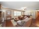 Cozy living room featuring hardwood floors and comfortable seating at 116 April Ln, Dallas, NC 28034