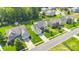 Aerial view of neighborhood featuring homes with lush green lawns and mature landscaping at 11618 Macallano Dr, Charlotte, NC 28215