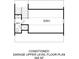 Conditioned garage upper level floor plan featuring a bath and retreat, perfect for comfortable living and versatile space at 1321 Ferncliff Rd, Charlotte, NC 28211