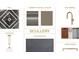 Collage of scullery components, including lighting, cabinet color, counter tops, plumbing, tile and hardware at 1321 Ferncliff Rd, Charlotte, NC 28211